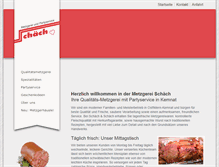 Tablet Screenshot of metzgerei-schaech.de